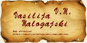 Vasilija Malogajski vizit kartica